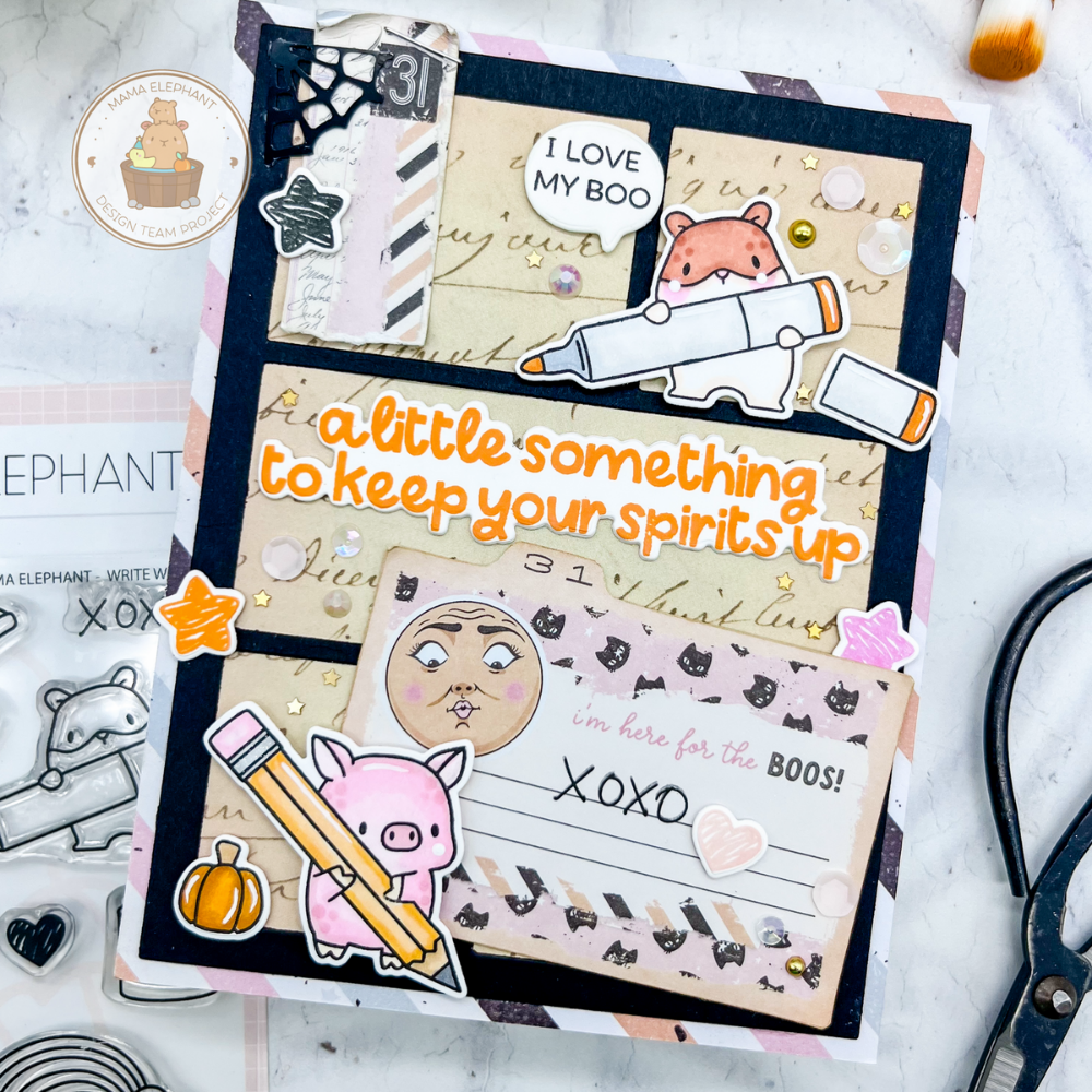 Mama Elephant Write With Me Clear Stamps grid