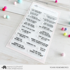 Mama Elephant Years Remembered Clear Stamps