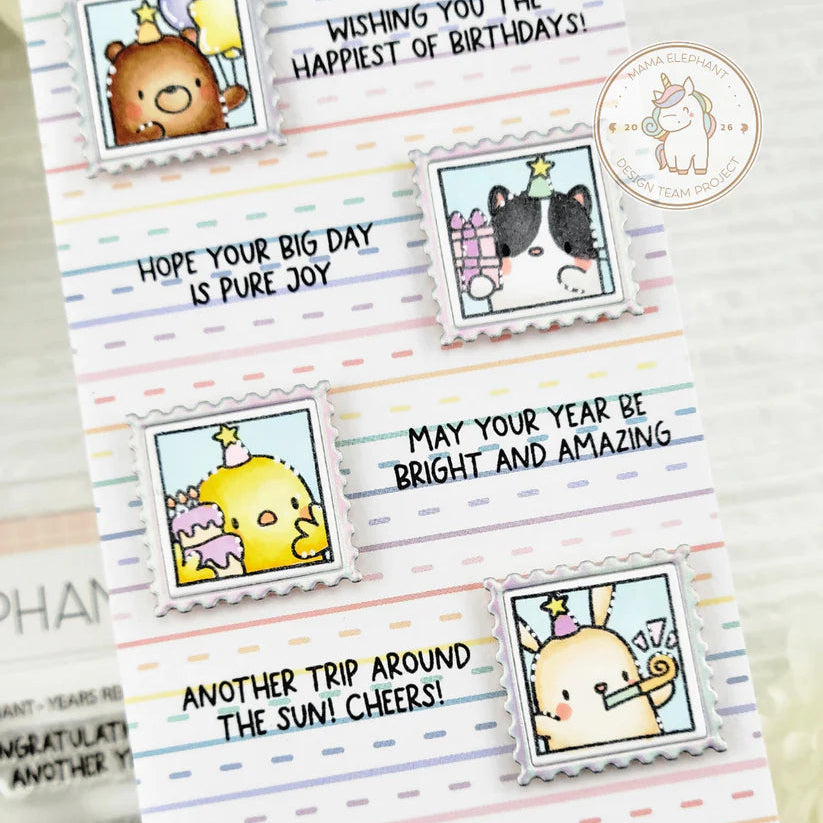 Mama Elephant Years Remembered Clear Stamps cute critters