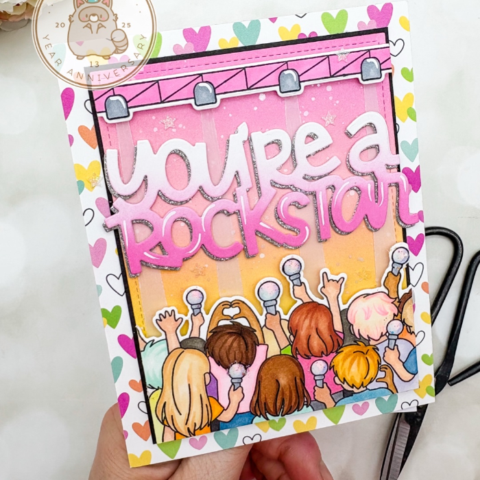 Mama Elephant You Rock Creative Cuts Steel Dies pink