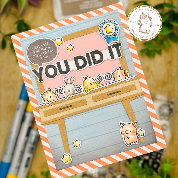 Mama Elephant You're A Super Star Clear Stamp and Die Set congrats
