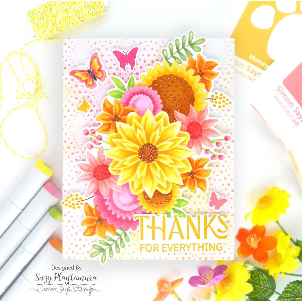 Simon Says Stamps and Dies Mandala Blossoms set964mb You Are My Favorite Thanks Card | color-code:ALT07