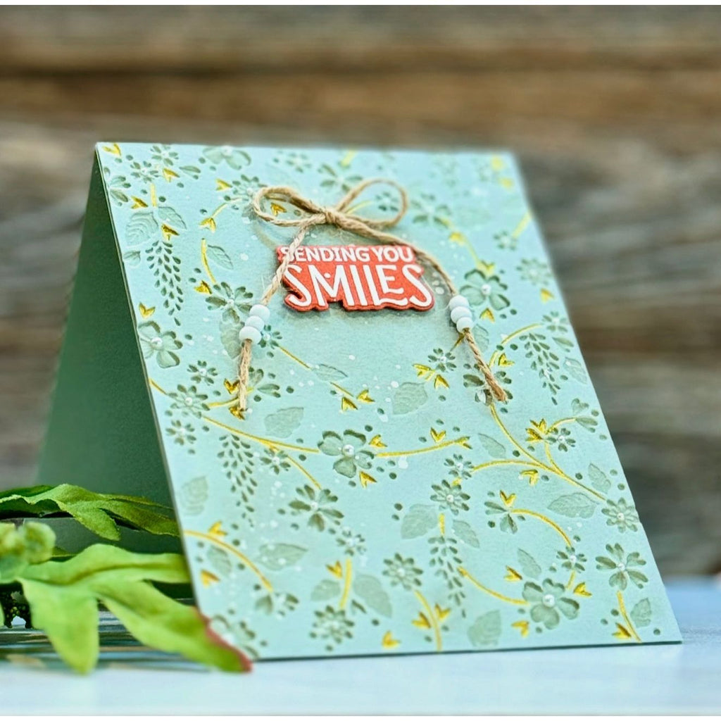 Simon Says Stamps and Dies Mandala Blossoms set964mb You Are My Favorite Sending Smiles Card