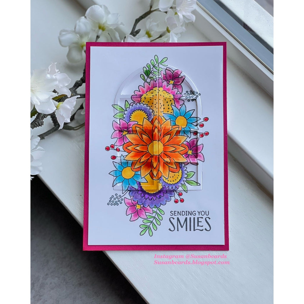 Simon Says Clear Stamps Mandala Blossoms 2199ssc You Are My Favorite Sending Smiles Card | color-code:ALT02