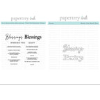 Papertrey Ink This is Big Sentiments Many Blessings Clear Stamp and Die Set