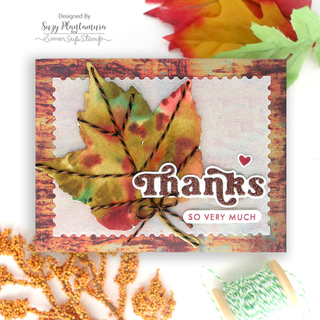 Simon Says Stamp Red Maple Wafer Dies 1440mdc Thanks Card | color-code:ALT05