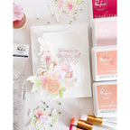 Pinkfresh Studio Artsy Floral Dies 240824 Happiest Day Card | color-code:ALT02