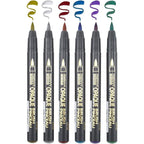 Marvy Opaque Brush Markers Metallic Colors Set uc47006a color