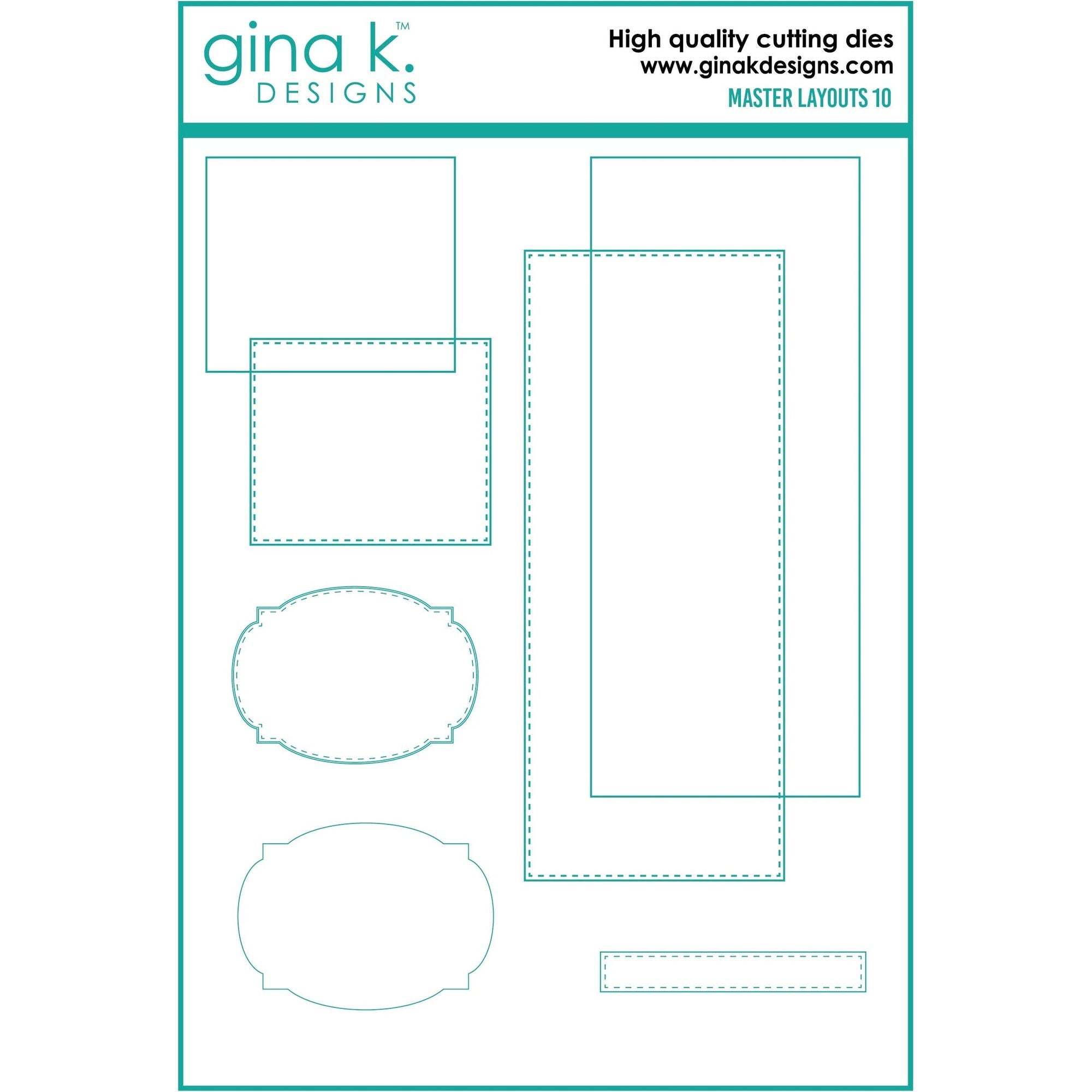 Gina K Designs MASTER LAYOUTS 10 Die Set die0213