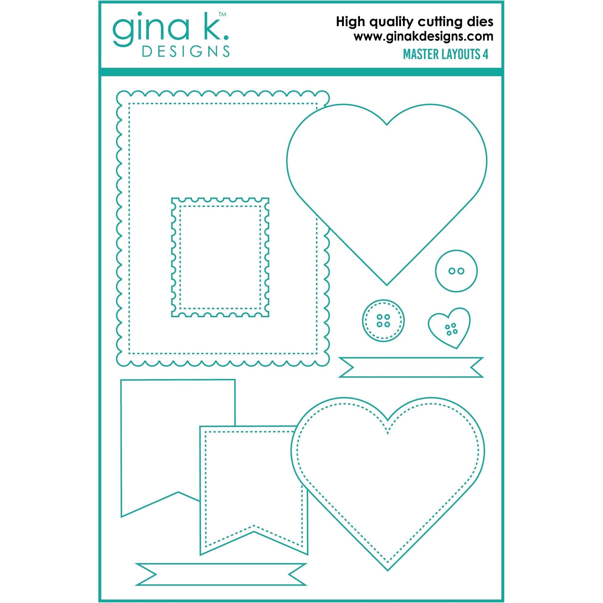Gina K Designs MASTER LAYOUTS 4 Die Set 7382