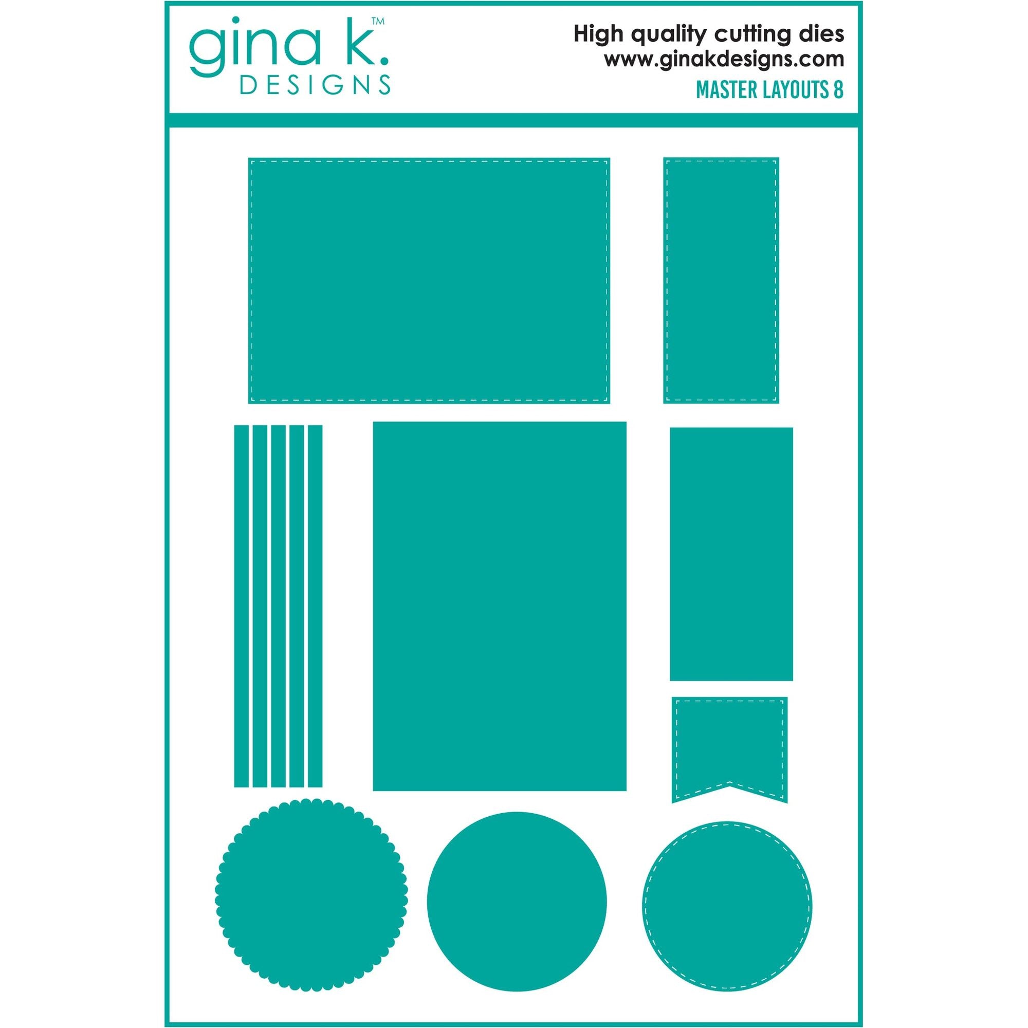 Gina K Designs MASTER LAYOUTS 8 Die Set die0181