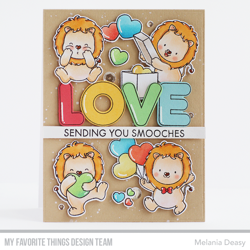 My Favorite Things Lovely Lions Stamp and Die Duo duo004 Sending You Smooches | color-code:alt1