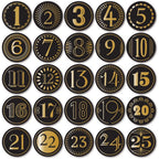 Memory Box Advent Foil Black Circle Tabs st020