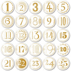 Memory Box Advent Foil White Circle Tabs st021