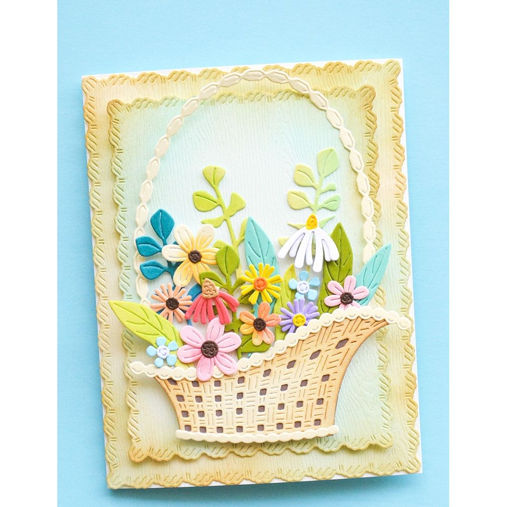 Memory Box Arched Flower Basket Dies 94951white basket
