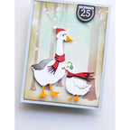 Memory Box Be Merry Clear Stamp Set and Die Set cl5287d bird house goose