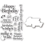 Memory Box Birthday Greetings Clear Stamp And Die Set cl5292d