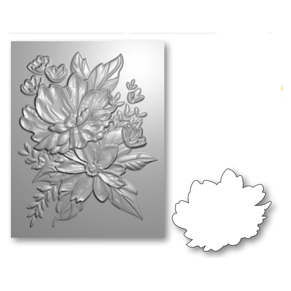 Memory Box Breezy Bouquet 3D Embossing Folder and Die ef1024 pieces
