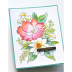 Memory Box Breezy Bouquet Clear Stamps cl5277 thank you
