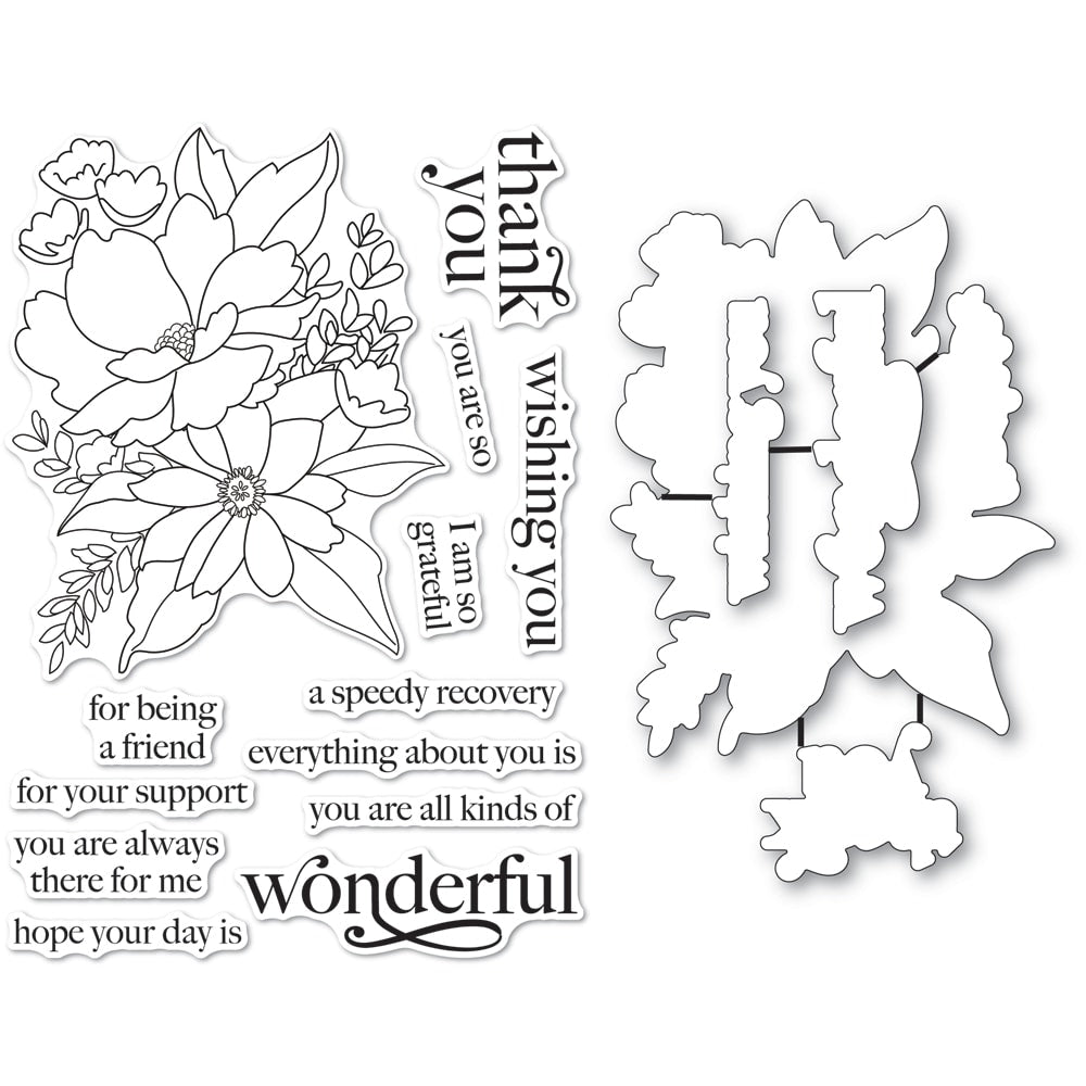 Memory Box Breezy Bouquet Stamp And Die Set cl5277d