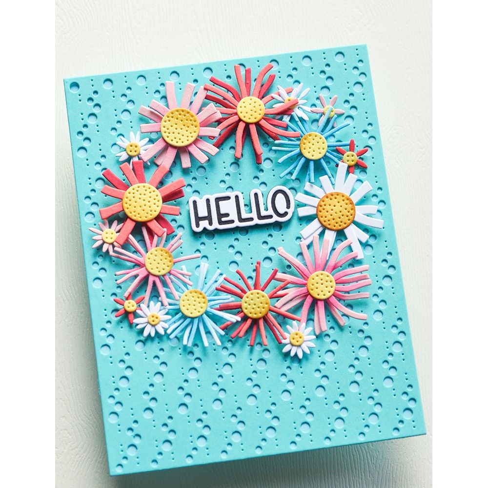 Memory Box Bubble Dots Plate Die 94858 hello
