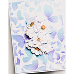 Memory Box Butterfly Kaleidoscope Cling Stamp cs2085 flowers