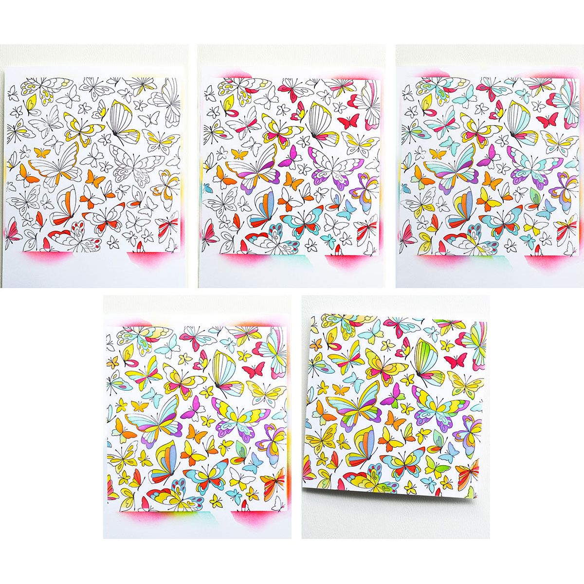 Memory Box Butterfly Kaleidoscope Stencil Set 88634 assembly