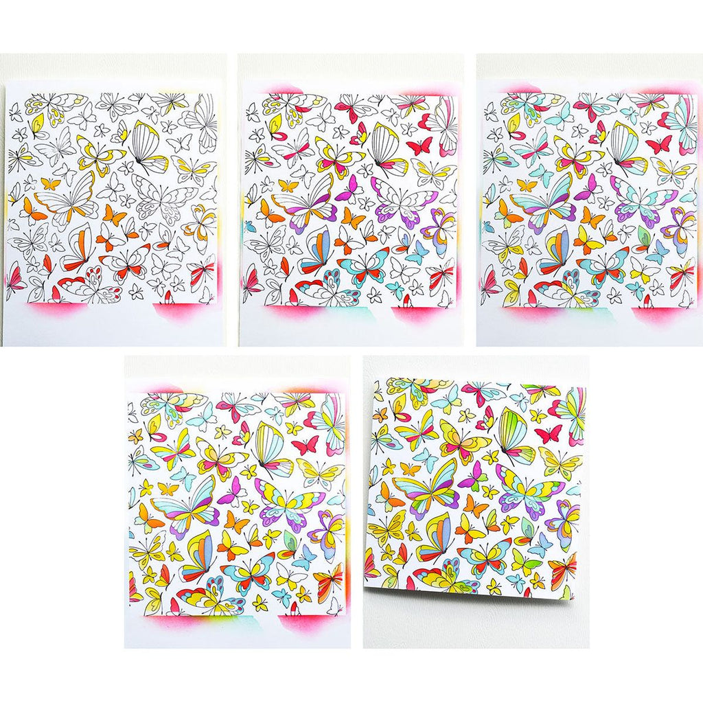 Memory Box Butterfly Kaleidoscope Stencil Set 88634 assembly