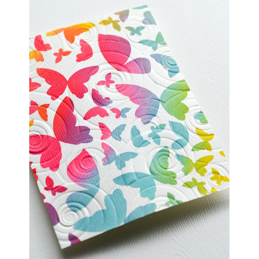 Memory Box Butterfly Kaleidoscope Stencil and Stamp Bundle color