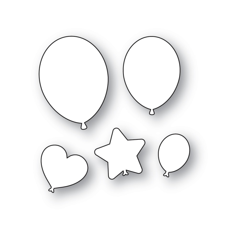 Memory Box Celebration Balloons Dies 94860 line art