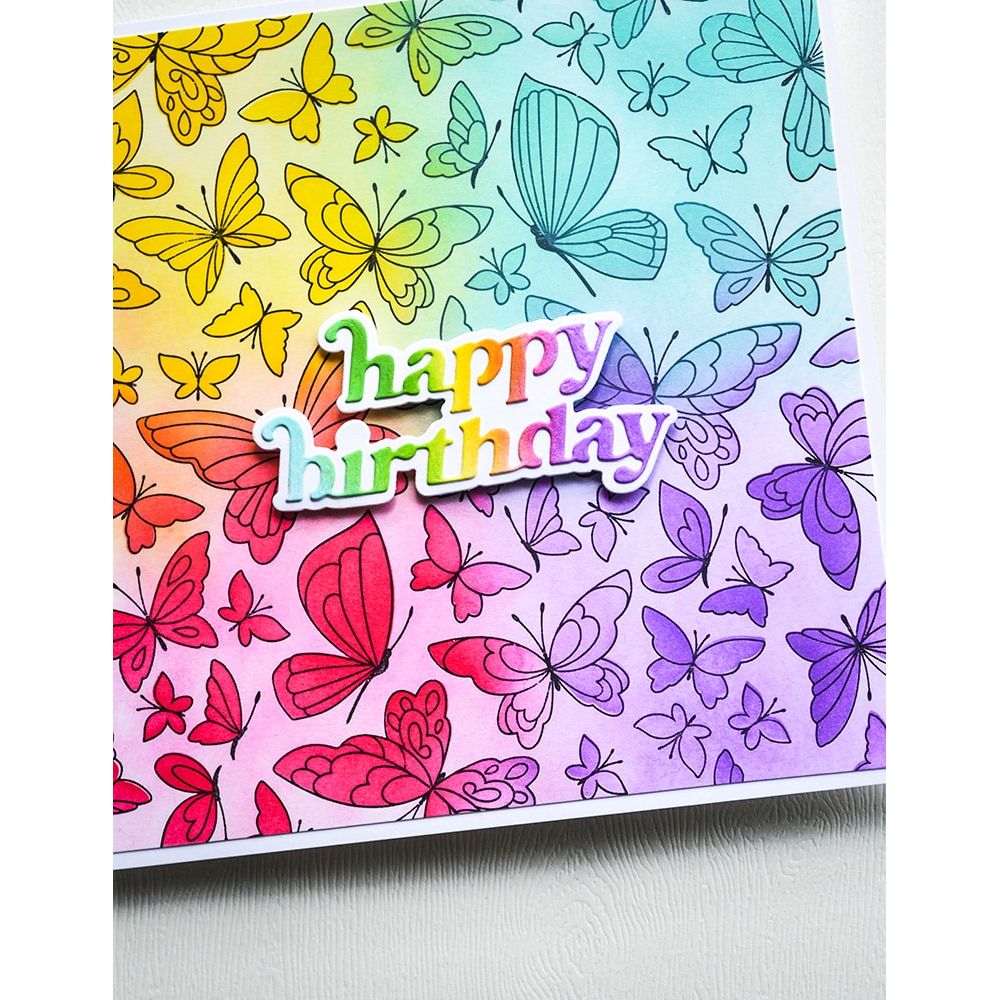 Memory Box Cheery Happy Birthday Dies 94894 birthday
