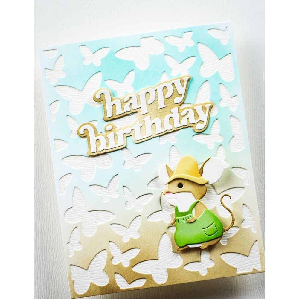Memory Box Cheery Happy Birthday Dies 94894 mouse