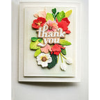 Memory Box Cheery Thank You Dies 94886 flowers