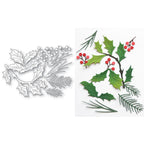 Memory Box Christmas Charm Holly and Pine Die Bundle Evergreen Holly Bundle Dies 94988