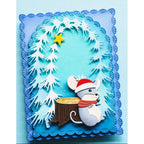 Memory Box Christmas Charm Mouse Die Bundle mouse with red hat and scarf card
