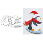 Memory Box Christmas Charm Penguin Die Bundle Sledding Penguin Dies 94972