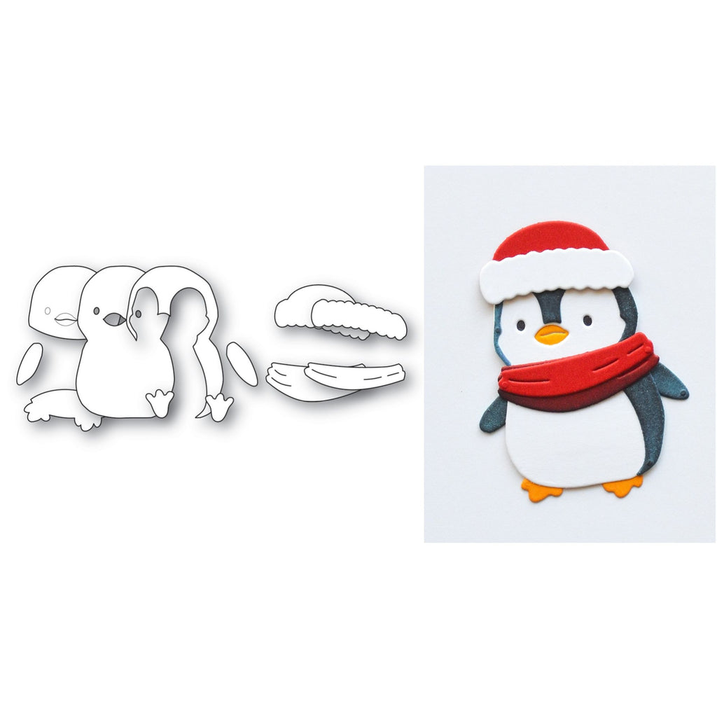 Memory Box Christmas Charm Penguin Die Bundle Snuggled Penguin Dies 94990