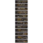 Memory Box Christmas Labels Foil Greetings Black Tabs st023
