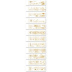 Memory Box Christmas Magic Labels White Foil Tabs st036