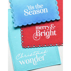 Memory Box Christmas Wonder Clear Stamp Set cl5294 colored cards tis the season merry and bright