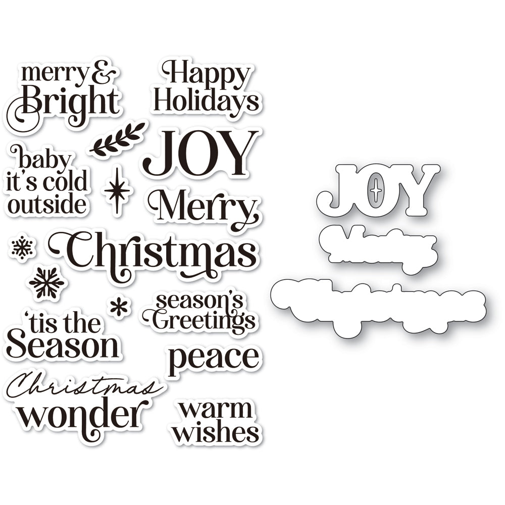 Memory Box Christmas Wonder Clear Stamp and Die Set cl5294d