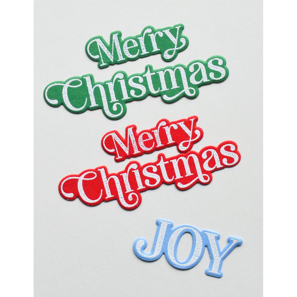 Memory Box Christmas Wonder Clear Stamp and Die Set cl5294d merry christmas joy