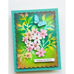 Memory Box Cinched Frames Dies 94944 pink flowers