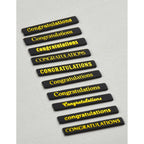 Memory Box Congratulations Foil Greetings Black Tabs st029 congrats