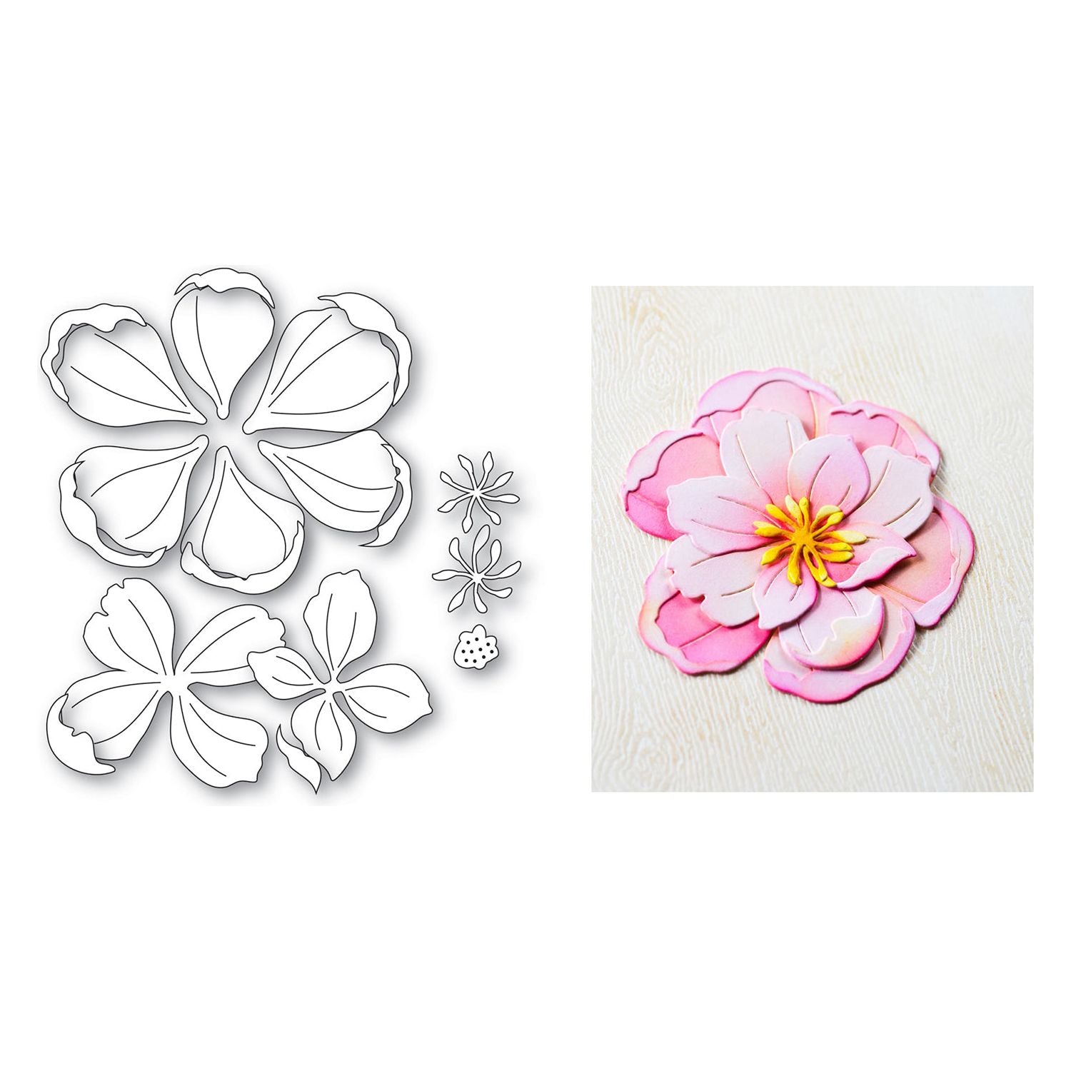 Memory Box Delightful Peony Blossom Dies 94875 bloom