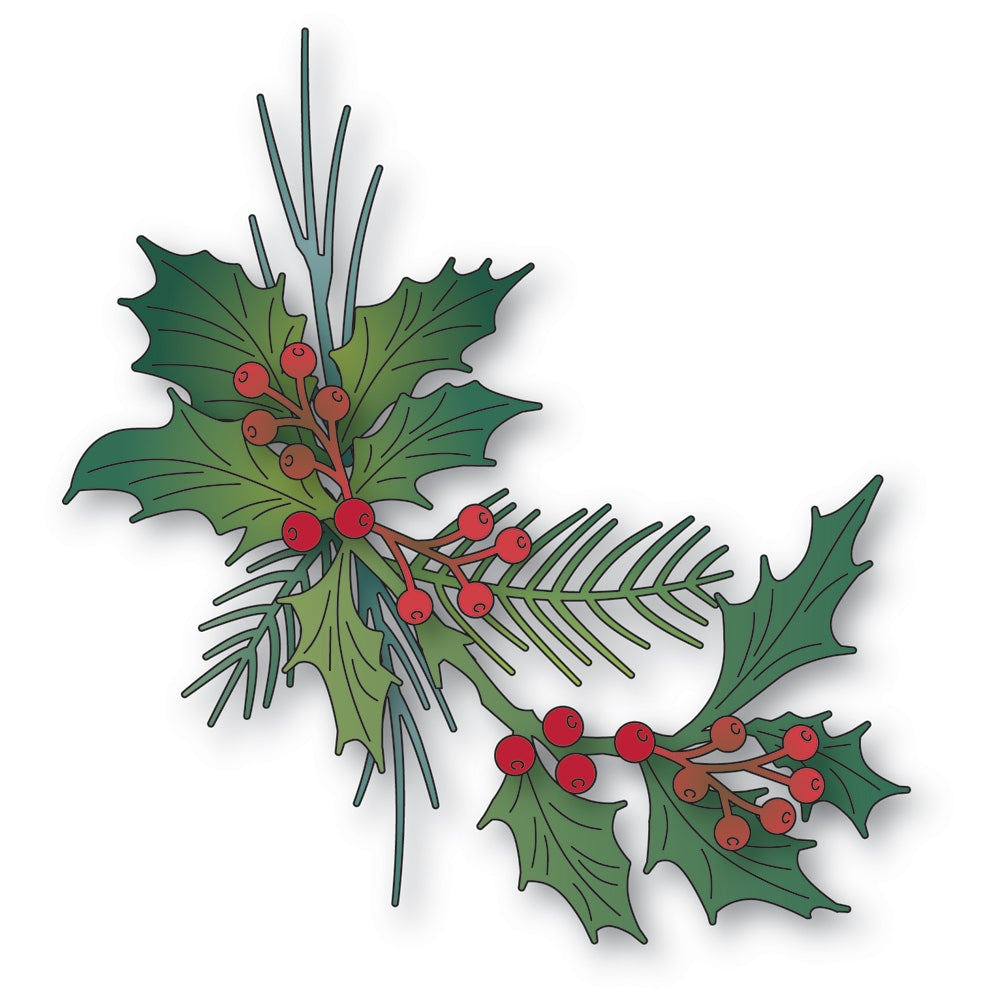 Memory Box Evergreen Holly Bundle Dies 94988