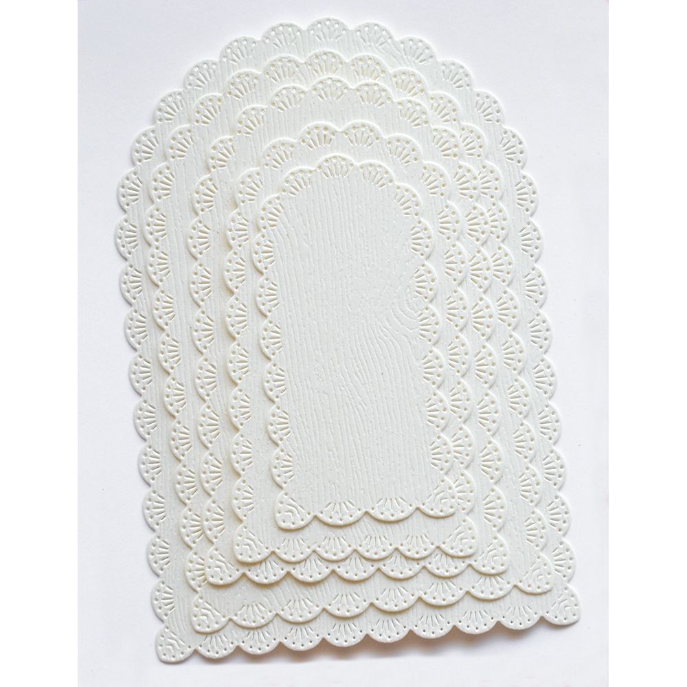 Memory Box Fan Stitch Scalloped Arch Frames Dies 94967 frames