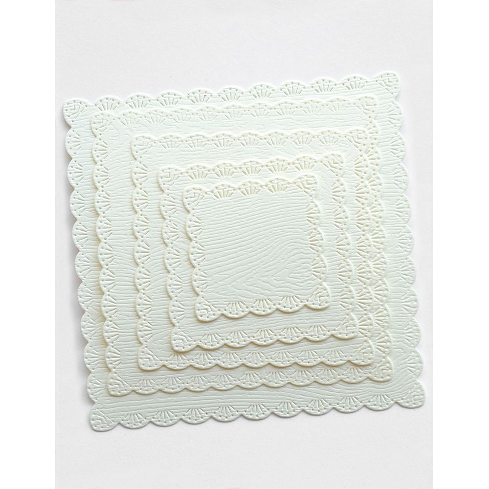 Memory Box Fan Stitch Scalloped Square Frames Dies 95008 outline