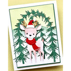 Memory Box Festive Fawn Dies 94966 snow on trees