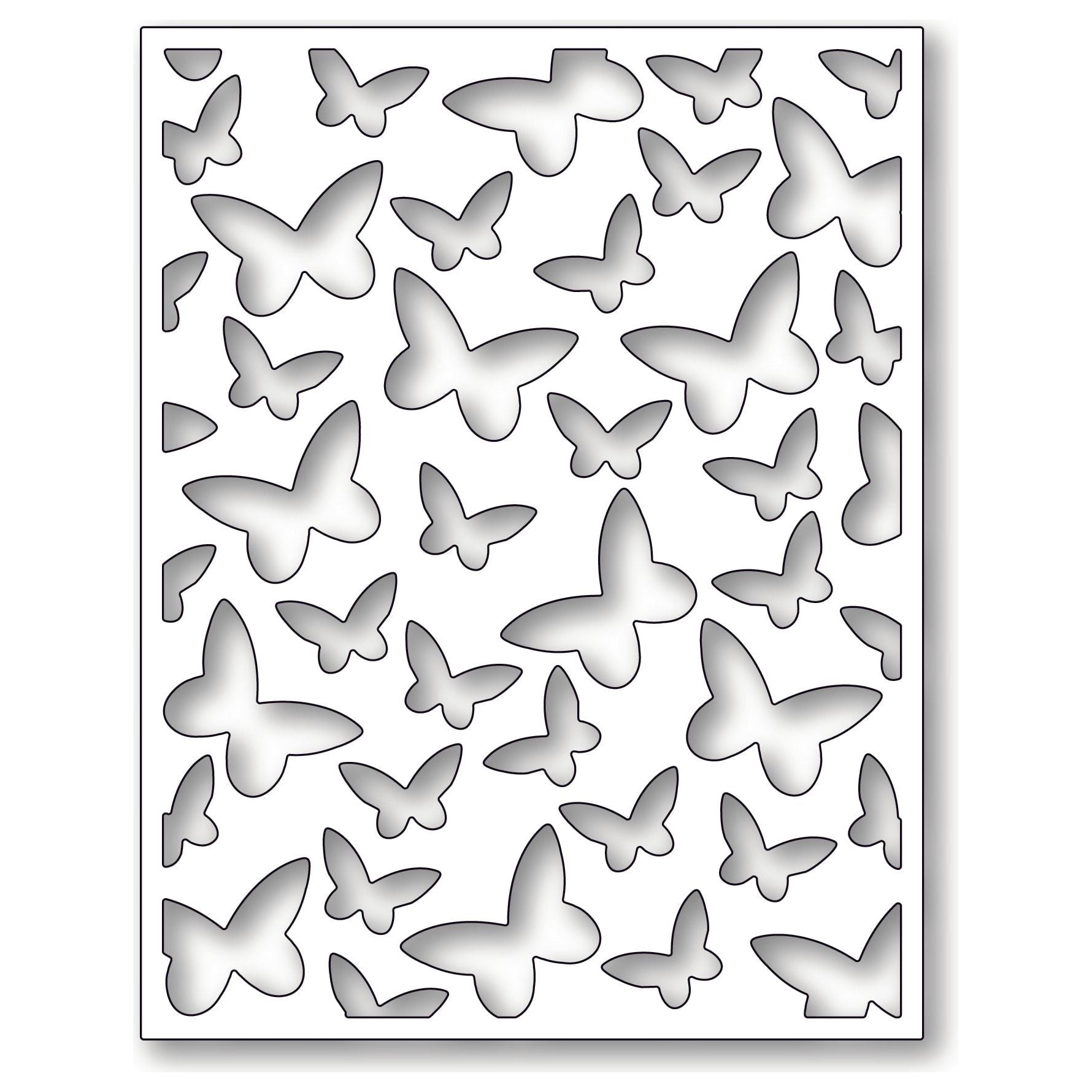 Memory Box Floating Butterfly Plate Die 94901